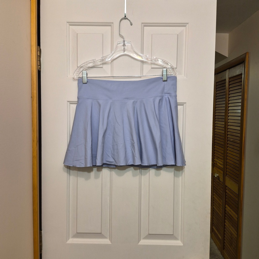 Under Armour Womens Light Blue Athletic Tennis Skort Large Pleated Golf Skirt